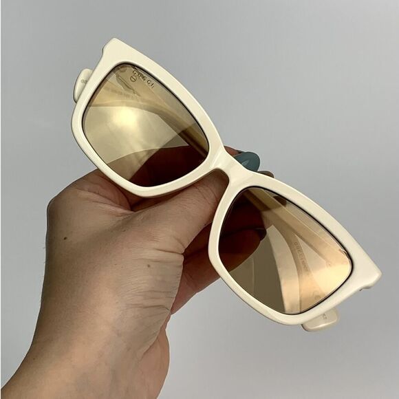 NEW Gucci Sunglasses GG1596SK 002 Ivory/Nude Flash Women Authentic
